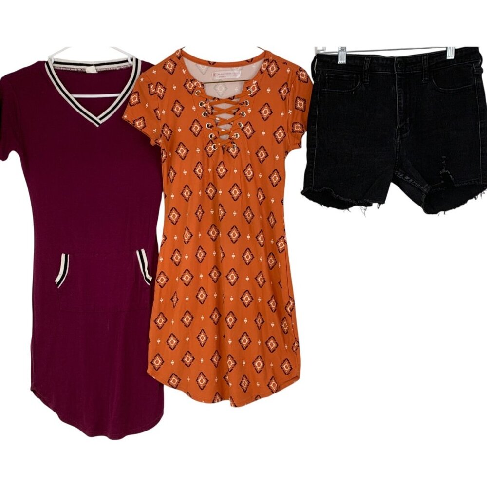 Lot of 3 Size S 5 Jr NOBO Dress Hollister Shorts Tennis Dress RAA10433 GUC